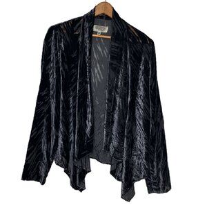 Ecote Medium‎ M Urban Outfitters Gray Velvet Burnout Open Front Draped Cardigan
